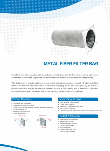 metal fiber filter bag