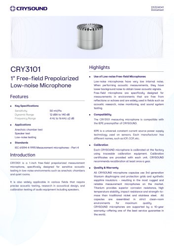 CRY3101 Measurement Microphone