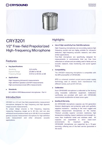 CRY3201 Measurement Microphone