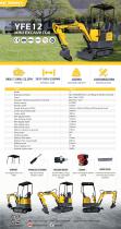INFRONT Chinese Factory Price Mini pelle Micro Excavator 1.2 Ton China Mini excavatrice Machine YFE12D