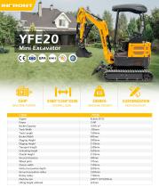 INFRONT excavators Minibagger Farm Used 2 Ton Mini bagger Mini-pelles Home Kubota Crawler Mini Excavator YFE20A