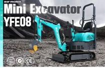 INFRONT Factory Price Hydraulic Full Accessories 0.8 Ton bagger Mini Retro Excavator pelle YFE08