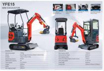 INFRONT FREE SHIPPING EPA Kubota Engine Mini Excavators 1.5 Ton Farm Used New Crawler Digger Small Mini Excavator 1 Ton Machine Prices YFE15B