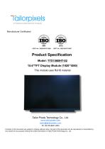 Product Specification Model: TTX156BHT-02 15.6″ HDMI Touch Display (1920*1080)