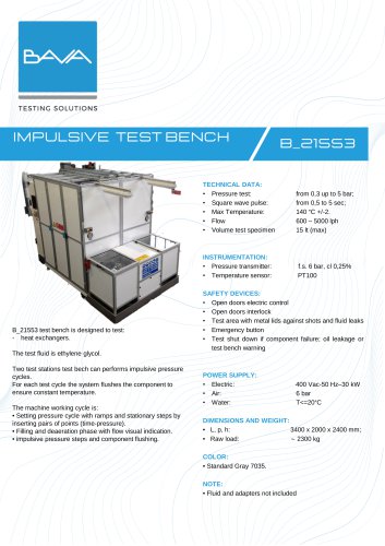 Impulsive test bench