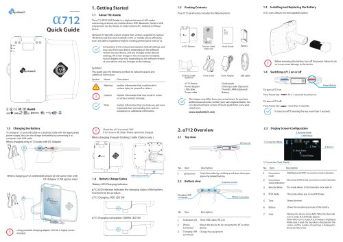 α712 Quick Guide