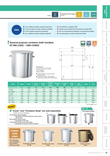 ST series Universal Container (Handle Type) Large size