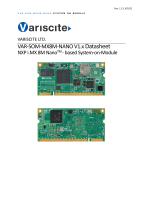 VARISCITE LTD. VAR-SOM-MX8M-NANO V1.x Datasheet NXP i.MX 8M NanoTM - based System-on-Module