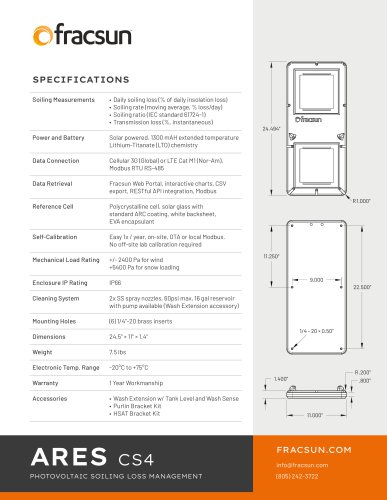 ARES CS4 Specification Sheet