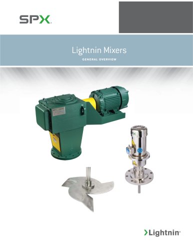 Lightnin Mixers GENERAL OVERVIEW