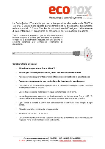 ECONOX CarboProbe HT (%O2 1700°C)