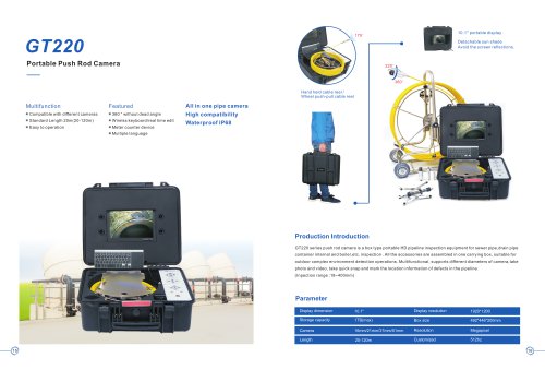 Jiutai catalog-GT220 Pipe Inspection Camera