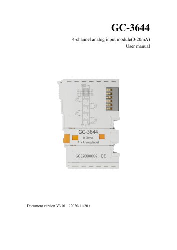 GC-3644-4 Channel Analog Input Module (0-20mA)