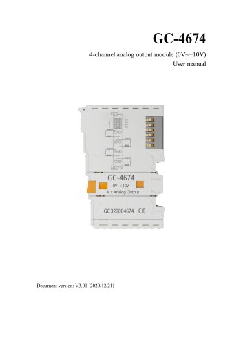 GC-4674-4 Channel Analog Output Module (0V~+10V)