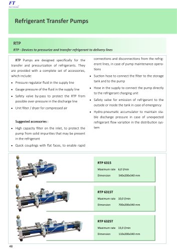 Refrigerant transfert pumps