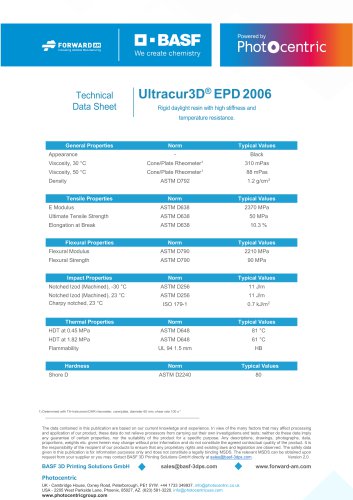 Ultracur3D® EPD 2006