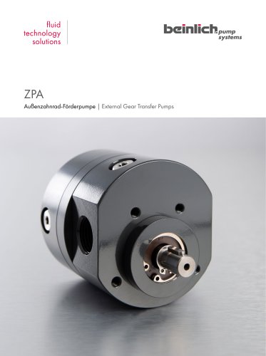 ZPA external gear transfer pumps