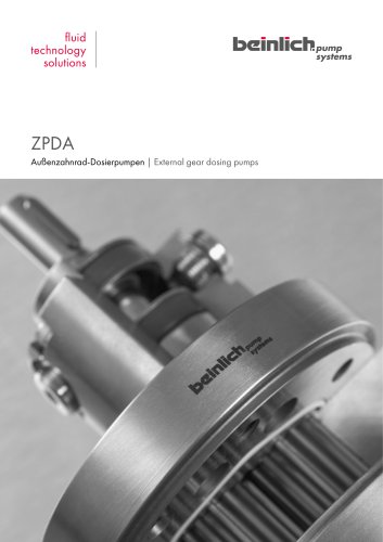 ZPDA External gear dosing pumps