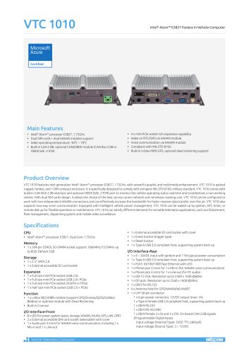 VTC 1010 Datasheet