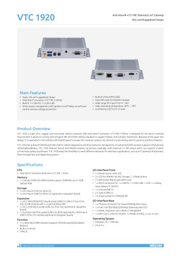 VTC 1920 datasheet