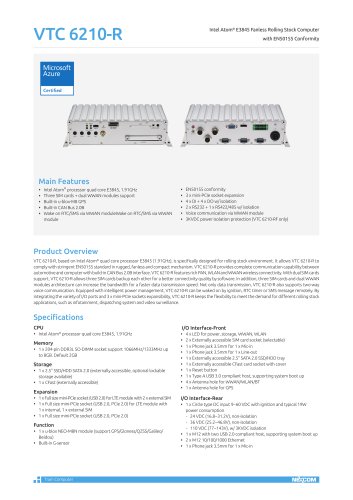 VTC 6210-R Datasheet