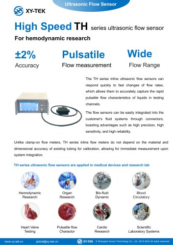 XY-TEK TH  Pulsatile Flow Sensor for Hemodynamic Research