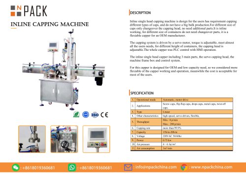 inline capping machine