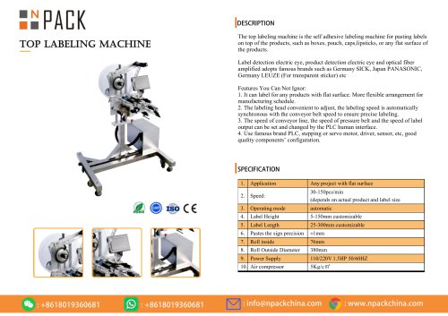 top labeling machine