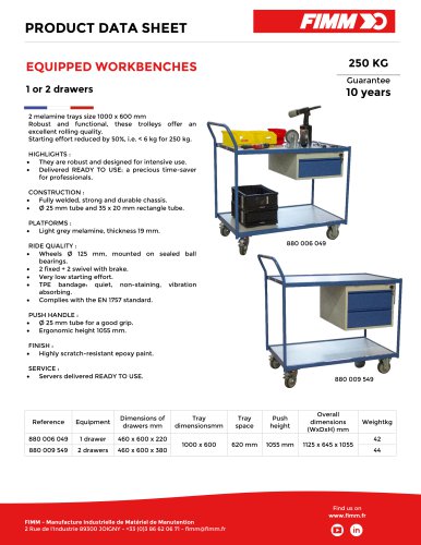 EQUIPPED WORKBENCHES