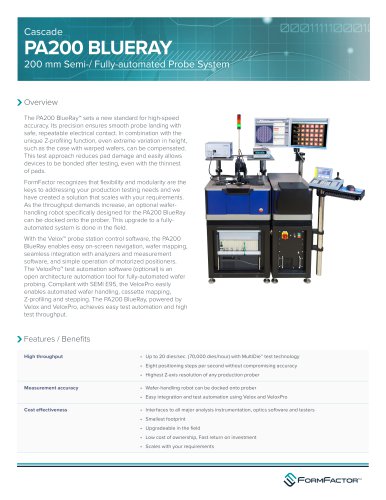 PA200 BLUERAY 200 mm Semi-/ Fully-automated Probe System