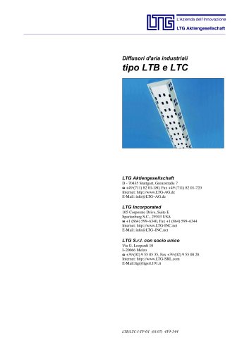 Diffusori d'aria industriali LTB-LTC