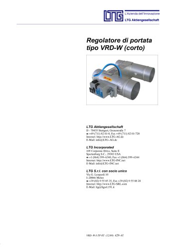 Regolatore di portata VRD-W