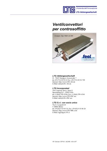 Ventilconvettori per controsoffitto