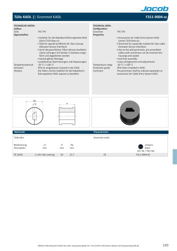 AS-i Bus grommet for KADL