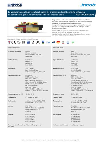 Datasheet ICG 653 UNIVERSAL