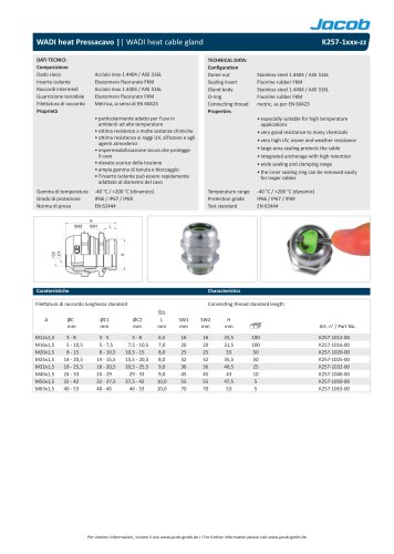 Datasheet WADI heat stainless steel K257-1xxx-zz italian