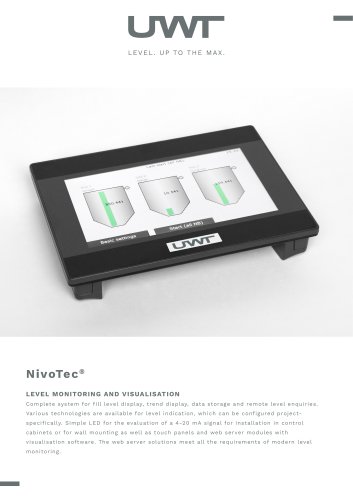 NivoTec® NT 4000 / NivoTec® NT 3500 - NivoTec® NT 9000 - Visualisation