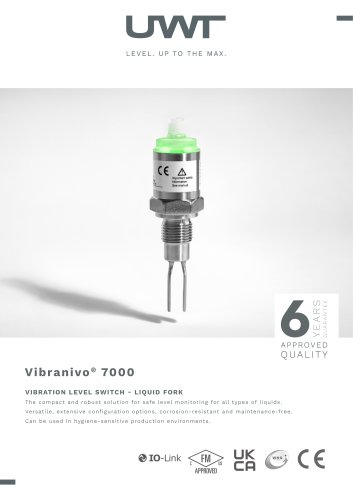 Vibranivo® 7000 - VIBRATION LEVEL SWITCH - LIQUID FORK