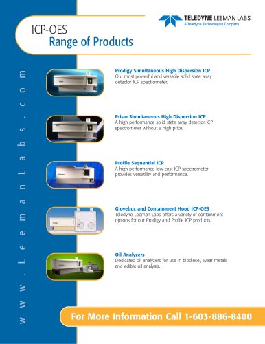 ICP Range of Products Data Sheet