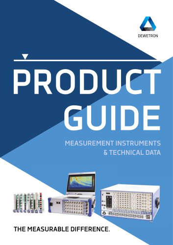 Product Guide / Measurement Instruments & Technical Data