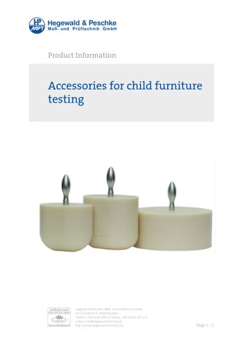 Accessories for child furniture testing