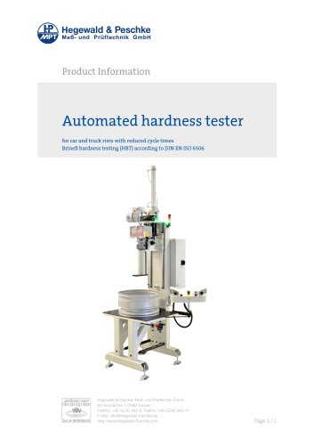 Brinell hardness tester