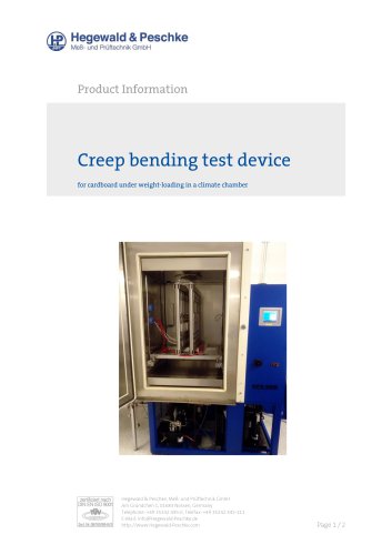 Creep bending test device