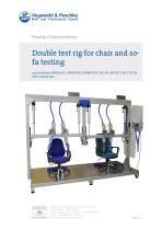 Furniture testing - Double test rig for side-to-side and arm rest testing