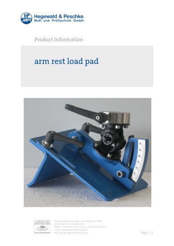 Load pads for arm rests