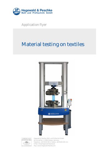 Material testing on textiles