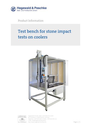 Stone impact tester