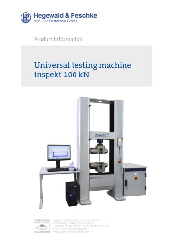 Universal testing machine inspekt 100 kN