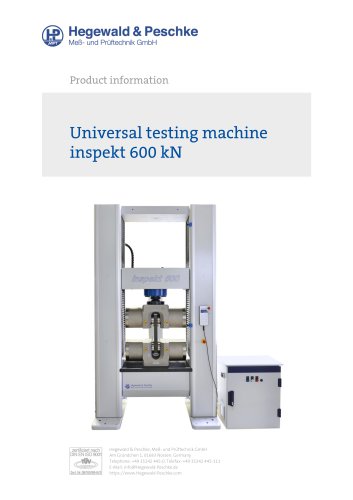 Universal testing machine inspekt 600 kN