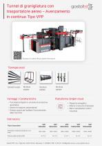 Tunnel di granigliatura con trasportatore aereo – Avenzamento in continuo Tipo VPP - 1
